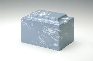 light blue cultured marble cremation urn